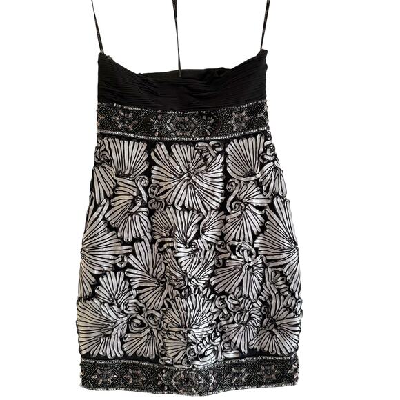 Sue Wong Vintage Y2K Nocturne Bead and Ribbon Embroidered Strapless Dress Size 6 - Picture 3 of 12